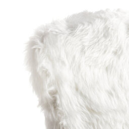 Beliani Desk Chair Margate Faux Fur White - thumbnail 9