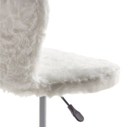 Beliani Desk Chair Margate Faux Fur White - thumbnail 8