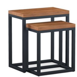 Rest Relax Sierra Acacia Nest Of 2 Tables Brown - thumbnail 1