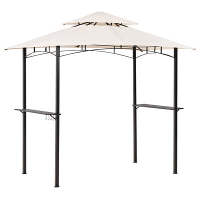 Beliani Gazebo Naro Metal 240 Cm 148 Cm Beige - image 1