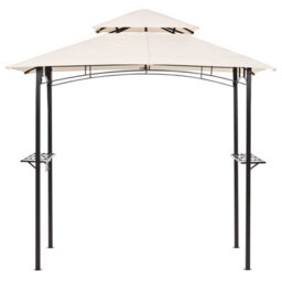 Beliani Gazebo Naro Metal 240 Cm 148 Cm Beige - thumbnail 4