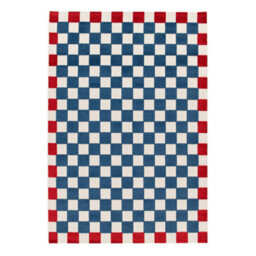 Sweeek - Checkered Indoor/outdoor Rug Blue And Red 290X200Cm - Octave - thumbnail 2