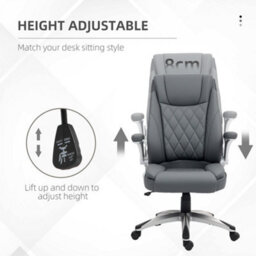 Vinsetto High Back Executive Office Chair Home Swivel Dark Grey - thumbnail 4