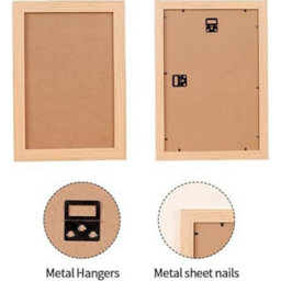 Oak Photo Frame For Wall - Modern Picture Frame 10.2 X 10.2 Cm - thumbnail 3