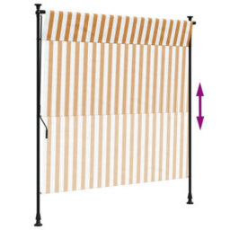 Walplus Outdoor Roller Blind Orange And White 200X270 Cm Fabric&steel - thumbnail 6
