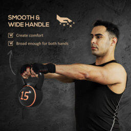 Sportnow Set Of Three Kettlebell Weights With Storage Tray, 2.2Kg, 4.5Kg, 6.8Kg - thumbnail 5