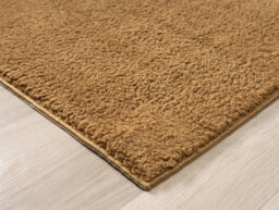 Comfy Washable Low Pile Living Room Area Rug - Anti-Slip Felt Backing Gold 160Cm X 220Cm - thumbnail 4