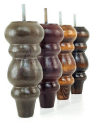 L&F Solid Wood Turned Furniture Feet 200mm High Mahogany Wash Replacement Legs Set Of 4  M10 Pkc220L - thumbnail 9