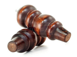 L&F Solid Wood Turned Furniture Feet 200mm High Mahogany Wash Replacement Legs Set Of 4  M10 Pkc220L - thumbnail 6