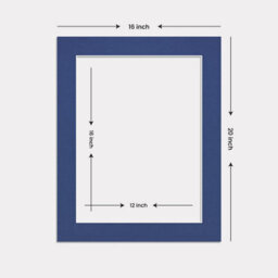 Ak Frames 20X16 Blue Picture Mounts To Fit 16X12 Aperture Size - Mount Board Only (No Frame Included) - thumbnail 3