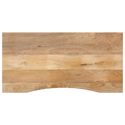 Berkfield Desk Top With Curve 110X60X2.5 Cm Solid Wood Rough Mango - image 1