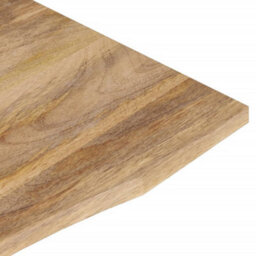 Berkfield Desk Top With Curve 110X60X2.5 Cm Solid Wood Rough Mango - thumbnail 7