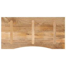 Berkfield Desk Top With Curve 110X60X2.5 Cm Solid Wood Rough Mango - thumbnail 5