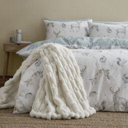 Bianca Fine Linens Bianca Carved Faux Fur Blanket Throw Cream - thumbnail 1