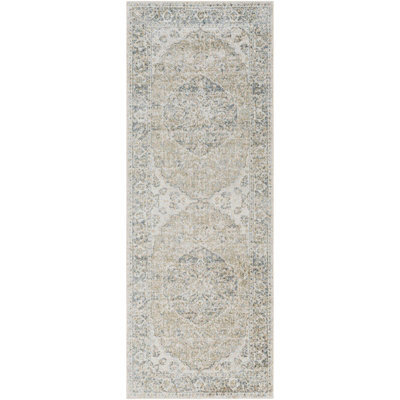 Livabliss Lillian-Washable Grey Blue Traditional Vintage Boho Living Dining Rug 66 X 115 Cm Easy Care, Non Shedding - image 1