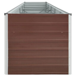 Walplus Garden Raised Bed Galvanised Steel 400X80X45 Cm Brown - thumbnail 4