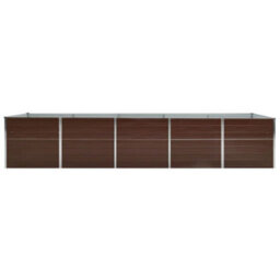 Walplus Garden Raised Bed Galvanised Steel 400X80X45 Cm Brown - thumbnail 3
