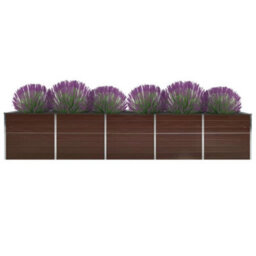 Walplus Garden Raised Bed Galvanised Steel 400X80X45 Cm Brown - thumbnail 2