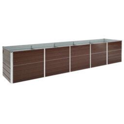 Walplus Garden Raised Bed Galvanised Steel 400X80X45 Cm Brown - thumbnail 1