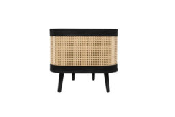 Rattan Coffee Table With Storage Curved Black Birlea Sark - thumbnail 8
