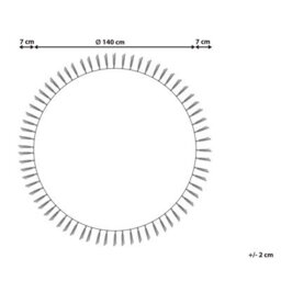 Wyld And Coco Round Jute Rug 140Cm Beige White Handwoven Braided Spiral - Boho Flat Woven Accent Rug - thumbnail 4