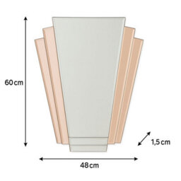Melody Maison Pink Art Deco Fan Wall Mirror - 60Cm X 48Cm - thumbnail 9