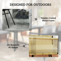 Outsunny 5 Piece Garden Furniture Set, Garden Dining Set With 4 Chairs - thumbnail 8