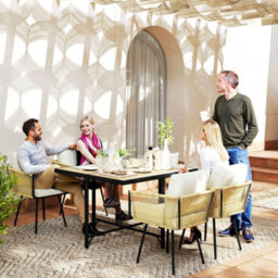 Outsunny 5 Piece Garden Furniture Set, Garden Dining Set With 4 Chairs - thumbnail 1