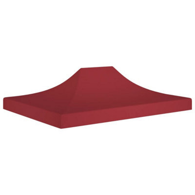 Walplus Party Tent Garden Gazebo Canopy Roof 4X3 M Burgundy 270 G/mâ² - image 1