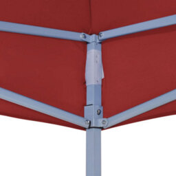 Walplus Party Tent Garden Gazebo Canopy Roof 4X3 M Burgundy 270 G/mâ² - thumbnail 5