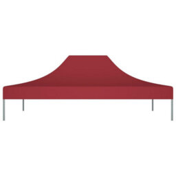 Walplus Party Tent Garden Gazebo Canopy Roof 4X3 M Burgundy 270 G/mâ² - thumbnail 3