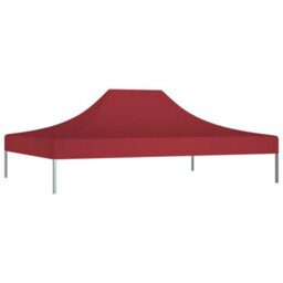Walplus Party Tent Garden Gazebo Canopy Roof 4X3 M Burgundy 270 G/mâ² - thumbnail 2