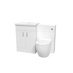Nes Home 1100mm Freestanding White Basin Vanity & Back To Wall Toilet - thumbnail 6