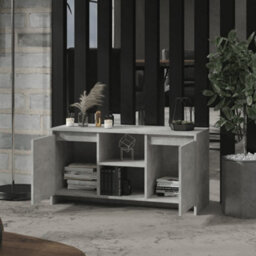 Berkfield Sturdy Tv Cabinet Concrete Grey 102X37.5X52.5 Cm Engineered Wood - thumbnail 7