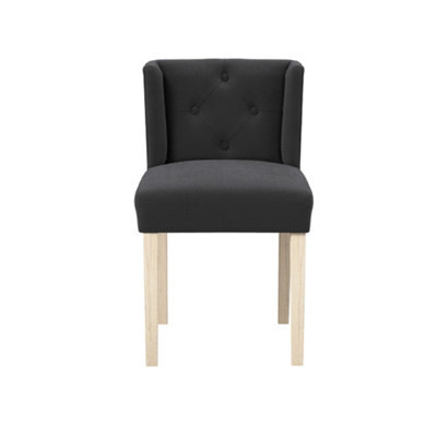 LPD Shay Winged Armless Dining Chair With Anthracite Linen Fabric (1 Per Pack) - image 1