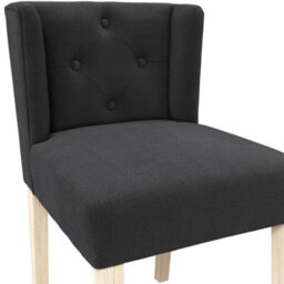 LPD Shay Winged Armless Dining Chair With Anthracite Linen Fabric (1 Per Pack) - thumbnail 5