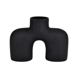 Eglo Brower Black Aluminium Decorative Metal Vase, Minimalist Home Décor, 25Cm - thumbnail 2