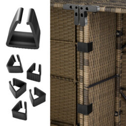 Tectake Garden Furniture Set Pisa - Modular Sofa, Armchair, Coffee Table, Cushion Storage Box  - Nature - thumbnail 9