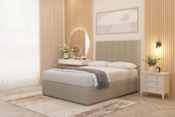Somnior Beds Somnior Austin Divan Bed Set With Midnight Pocket Sprung Mattress And Headboard Beige Linen - thumbnail 4