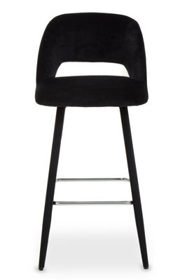 Orsina Warren Black Velvet Bar Chair - image 1