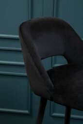 Orsina Warren Black Velvet Bar Chair - thumbnail 5