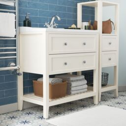 GoodHome Perma Satin White Freestanding Bathroom Vanity Unit (H) 806mm (W) 800mm - thumbnail 8