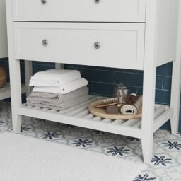 GoodHome Perma Satin White Freestanding Bathroom Vanity Unit (H) 806mm (W) 800mm - thumbnail 7