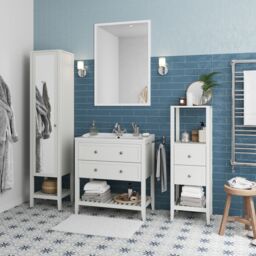 GoodHome Perma Satin White Freestanding Bathroom Vanity Unit (H) 806mm (W) 800mm - thumbnail 9