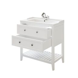 GoodHome Perma Satin White Freestanding Bathroom Vanity Unit (H) 806mm (W) 800mm - thumbnail 5