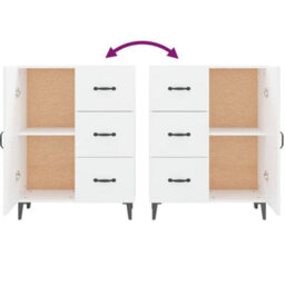 Berkfield Sideboard White 69.5X34X90 Cm Engineered Wood - thumbnail 8