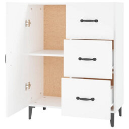 Berkfield Sideboard White 69.5X34X90 Cm Engineered Wood - thumbnail 7