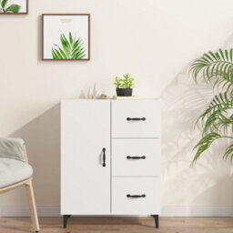 Berkfield Sideboard White 69.5X34X90 Cm Engineered Wood - thumbnail 1