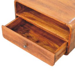 Artisan Furniture Solid Wood Avora Wall-Mounted Chestnut Nightstand And 1 Drawer - thumbnail 6