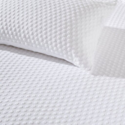 The Linen Yard Polka Tuft 100% Cotton Duvet Cover Set, Single, White - thumbnail 3